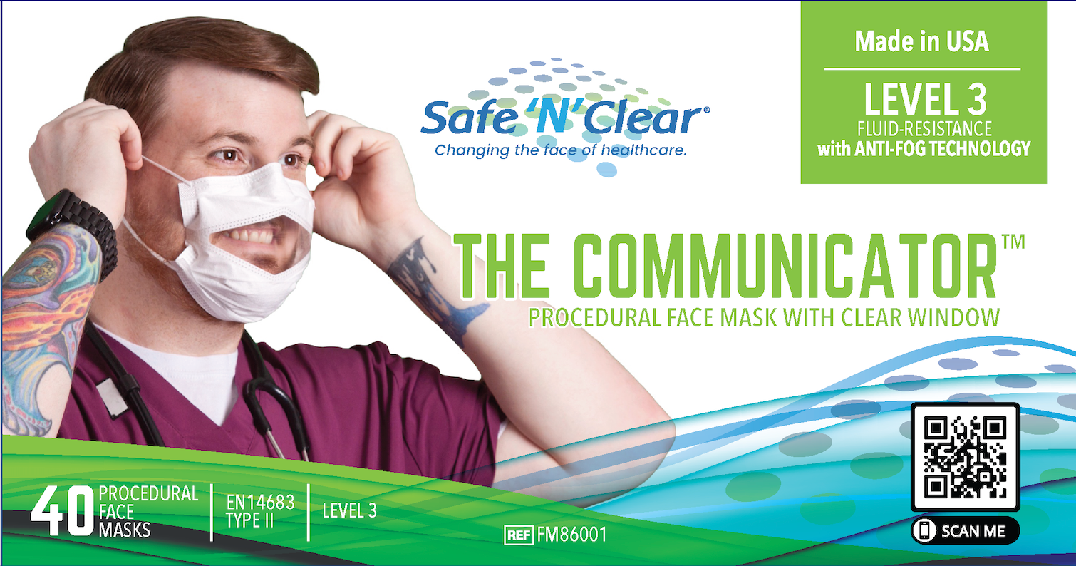 The Communicator surgical mask from SafeNClear