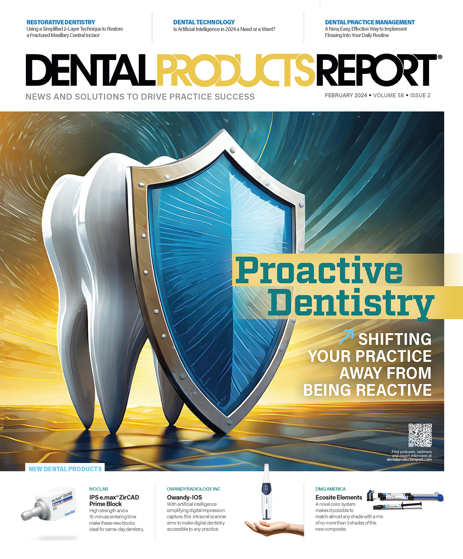 Dental Products Report February 2024 issue cover - Proactive Dentistry